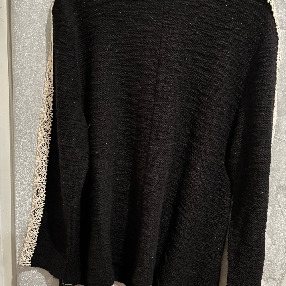 Style & Co. Black Textured Knit Cardigan